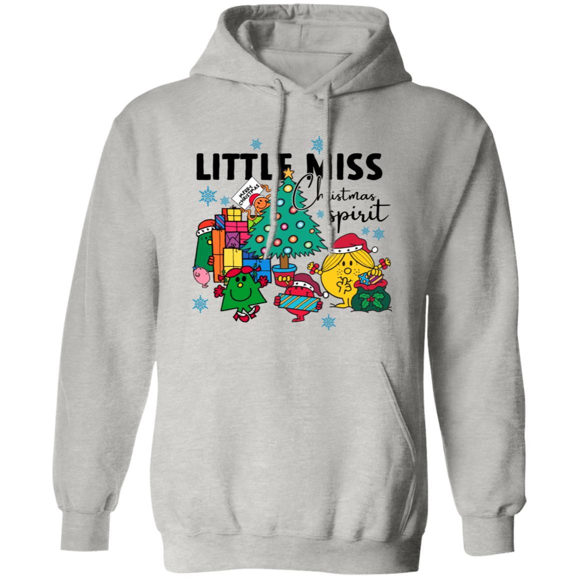Little Miss Christmas Spirit Funny Christmas Teacher Vintage T-Shirt G185 Gildan Pullover Hoodie