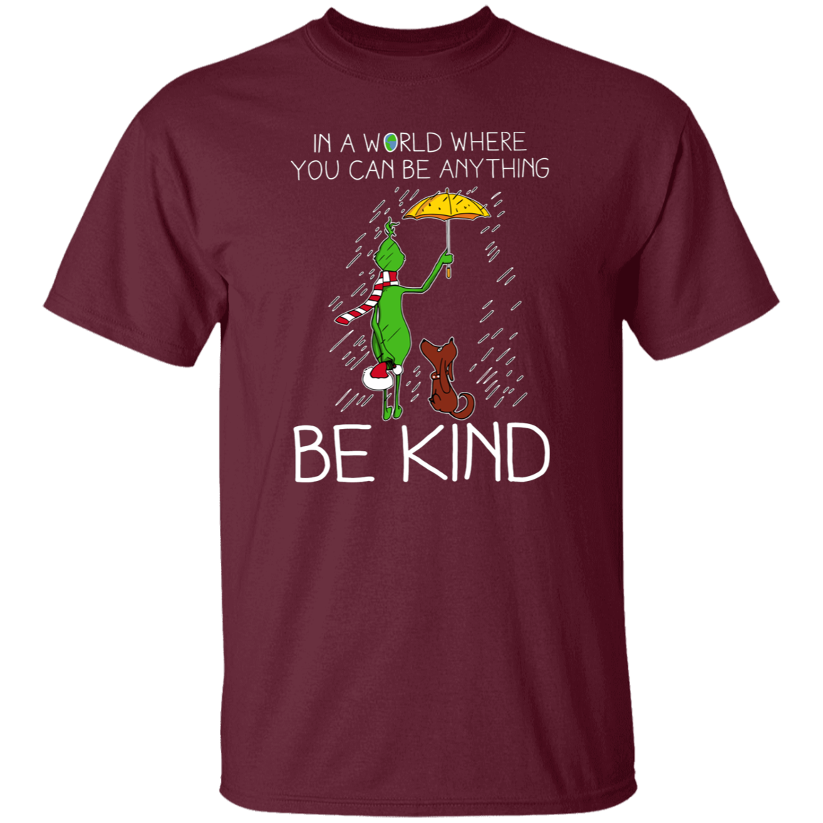 In A World Where You Can Be Anything Be Kind Teacher T-Shirt - lapicta