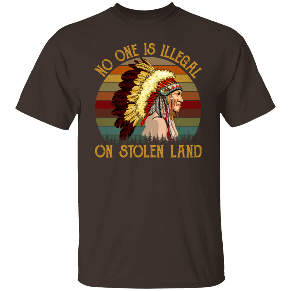 No One Is Illegal On Stolen Land Vintage T-Shirt - leleart