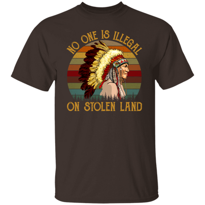 No One Is Illegal On Stolen Land Vintage T-Shirt - leleart
