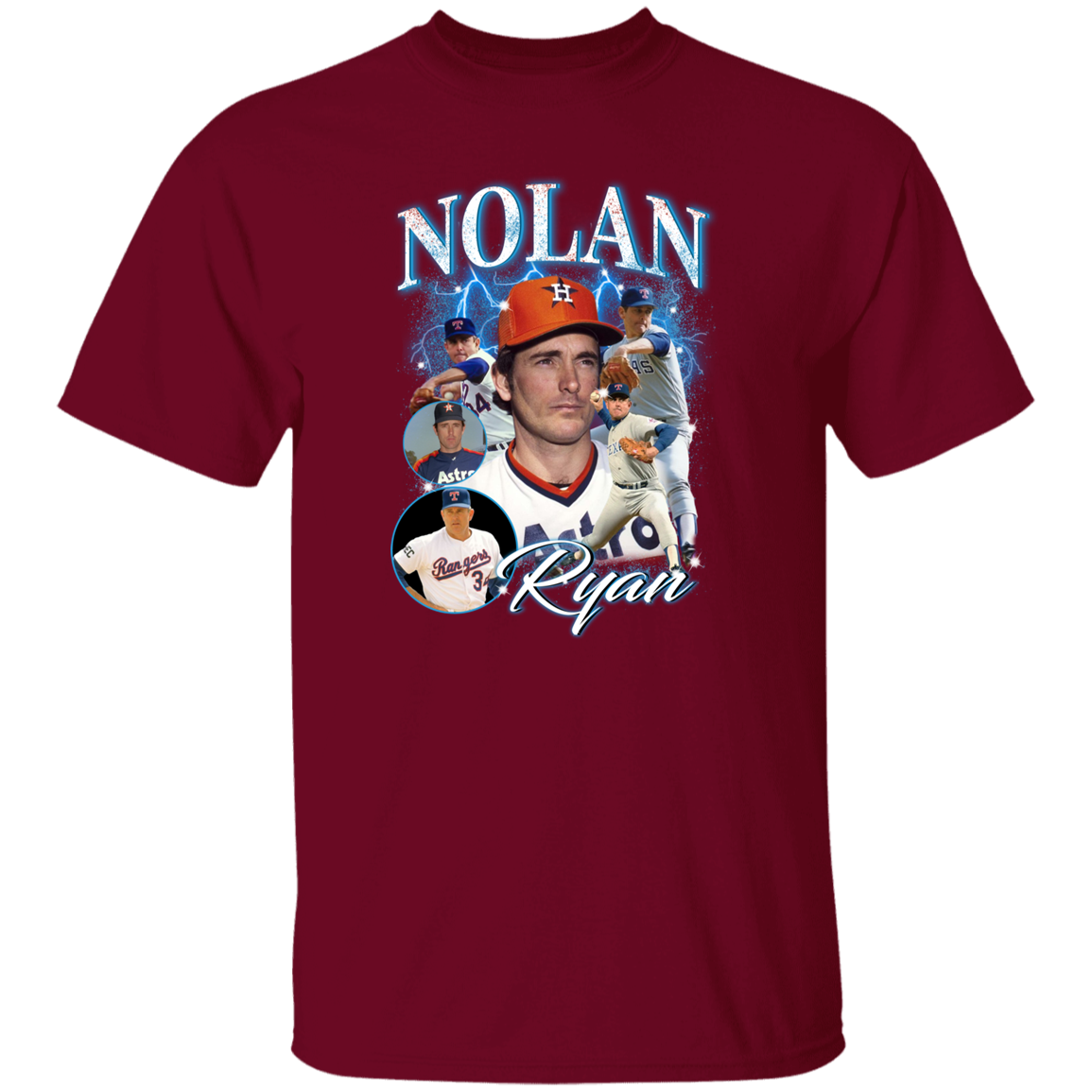 G500 5.3 oz. T-Shirt Nolan Ryan Collage 90's Vintage T-Shirt
