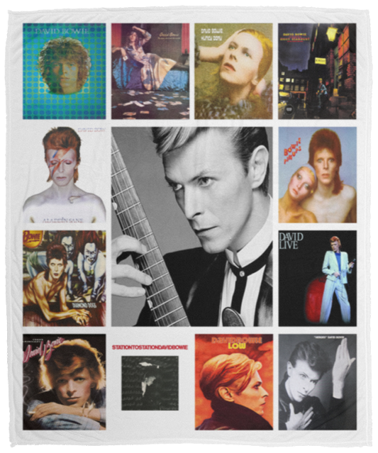 David Bowie Fleece Blanket, Premium Sherpa Blanket, David Bowie Blanket, David Bowie Fans Gift, Movie Characters BlanketVPM Cozy Plush Fleece Blanket - 50x60