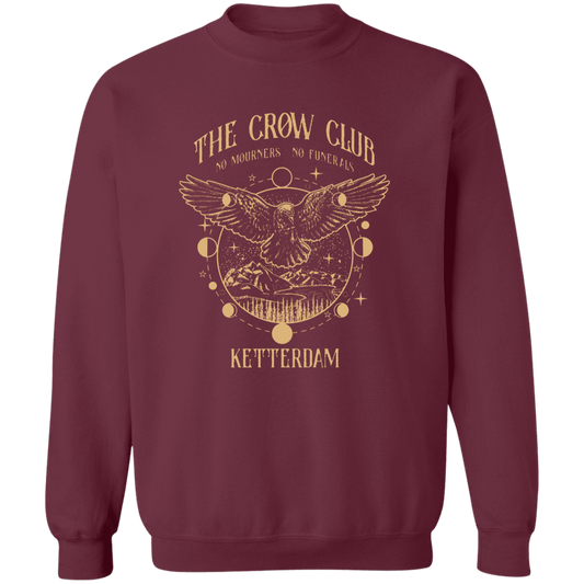 The Crow Club No Mourners No Funerals Teacher Vintage G180 Gildan Crewneck Pullover Sweatshirt - letter
