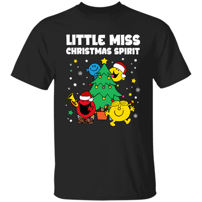 Little Miss Christmas Spirit Teacher Vintage Unisex  T-Shirt - letter