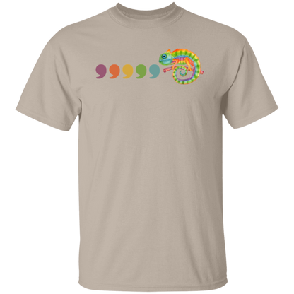 Comma Comma Chameleon Teacher T-Shirt - lapicta