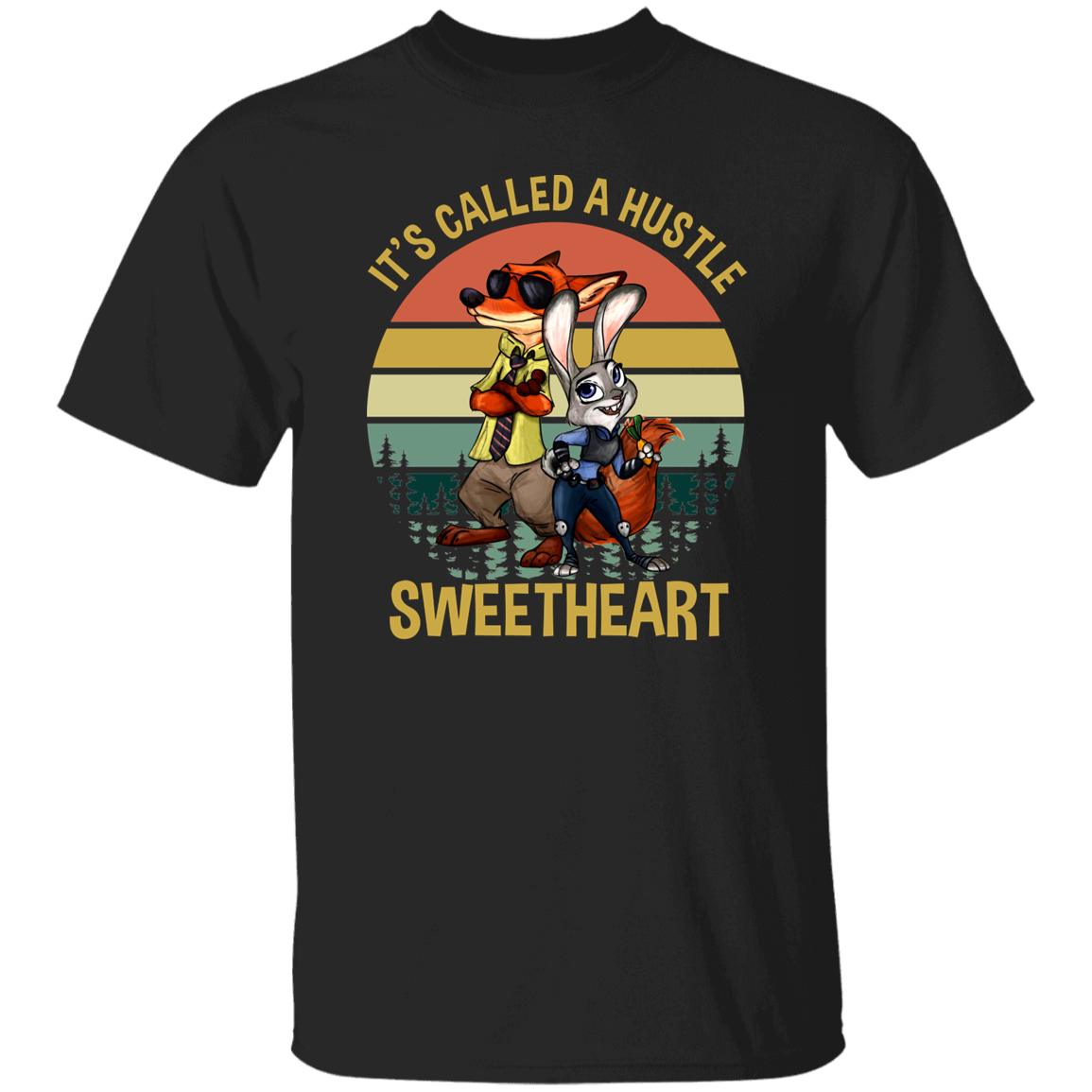 It's Called A Hustle Sweetheart Vintage T-Shirt, Zootopia Shirt, Judy Hopps Shirt, Nick Wilde Shirt, Gift Tee For You And Your Family	G500 5.3 oz. T-Shirt