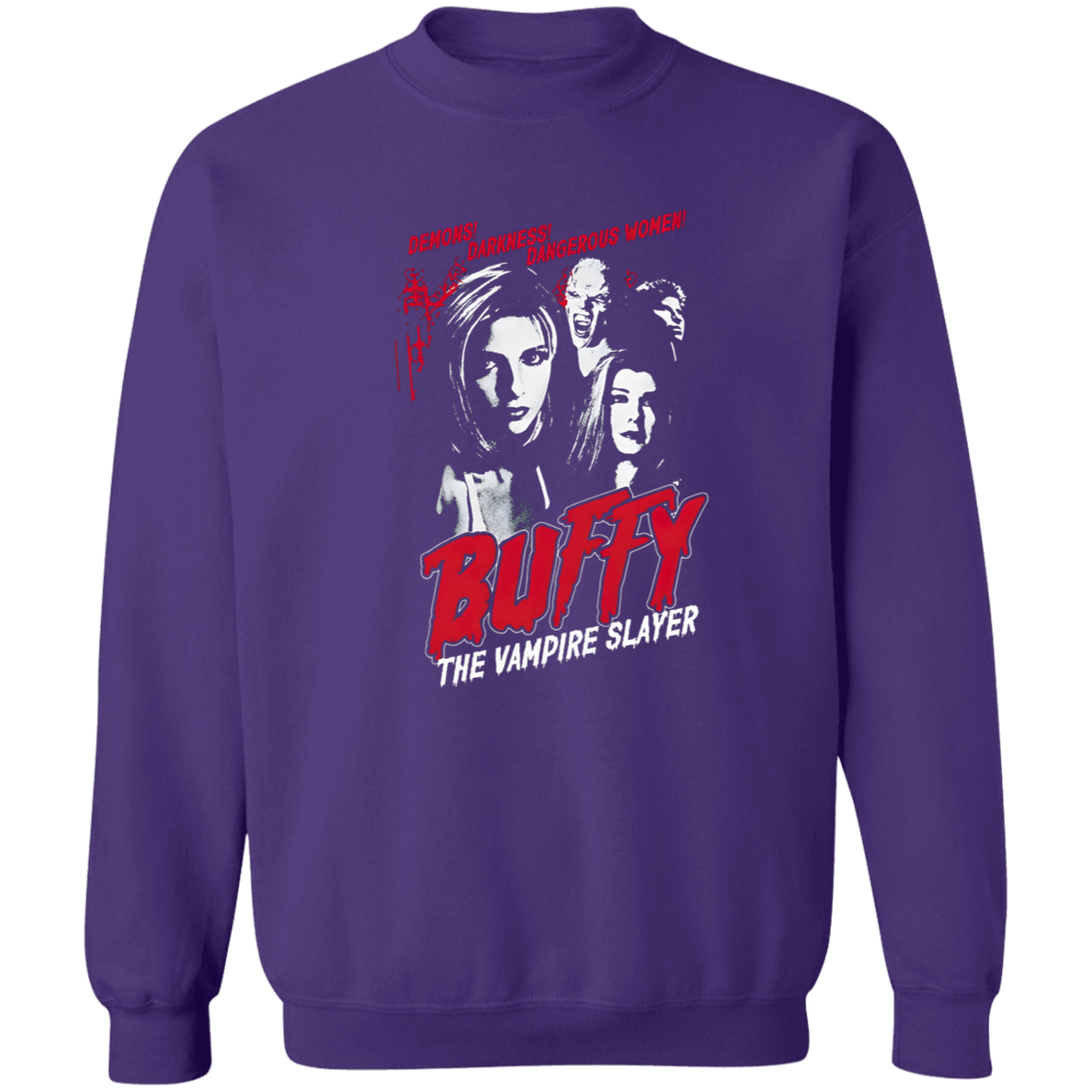 G180 Gildan Crewneck Pullover Sweatshirt Buffy The Vampire Slayer Buffy Unisex Vintage T-Shirt
