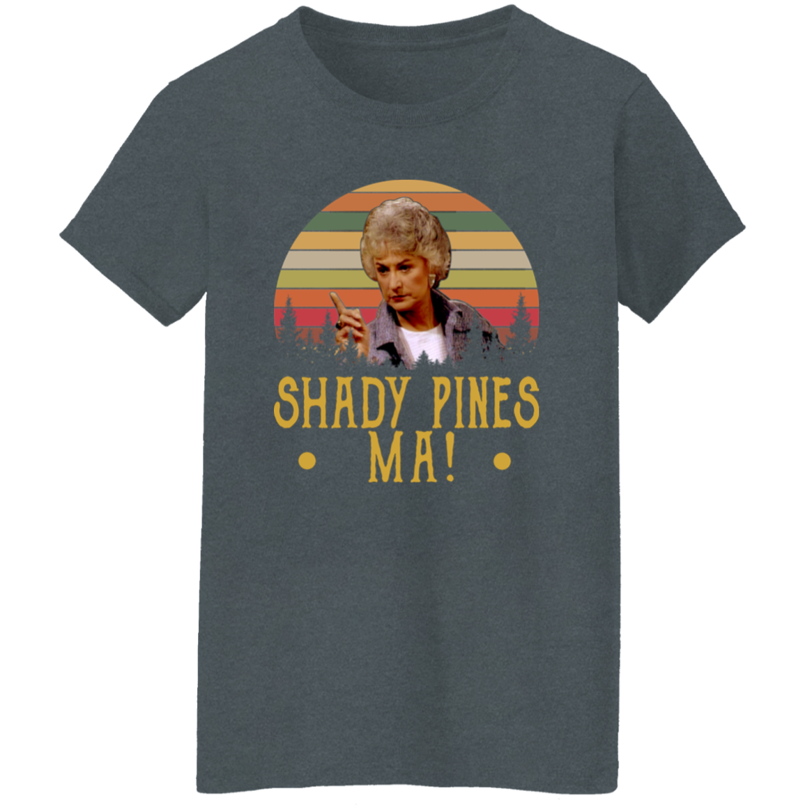 Shady Pines Ma Vintage Retro T-Shirt - WOMEN