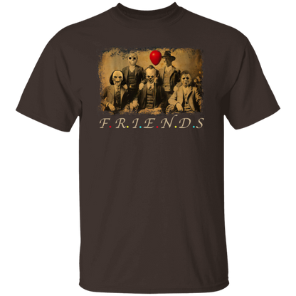 riends Horror Five Characters Squad – Funny Halloween Movie T-Shirt - leleart