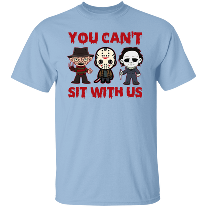 You Can’t Sit With Us Horror Movies Halloween Funny T-Shirt - leleart