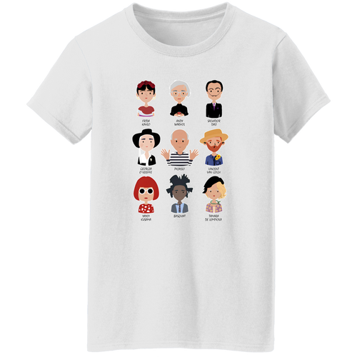 The Greatest Painters Of All Time Teacher Vintage G500L Ladies' 5.3 oz. T-Shirt - letter - WOMEN