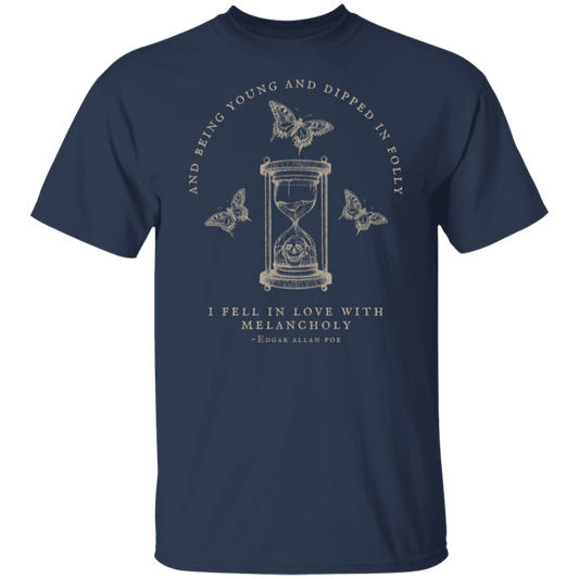 And Being Young And Dipped In Folly Edgar Allan Poe Teacher Vintage Unisex  T-Shirt - letter