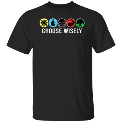 Symbols Men's Mana Wisely Short Tee Sleeve Choose Gathering Magic T-Shirt - leleart