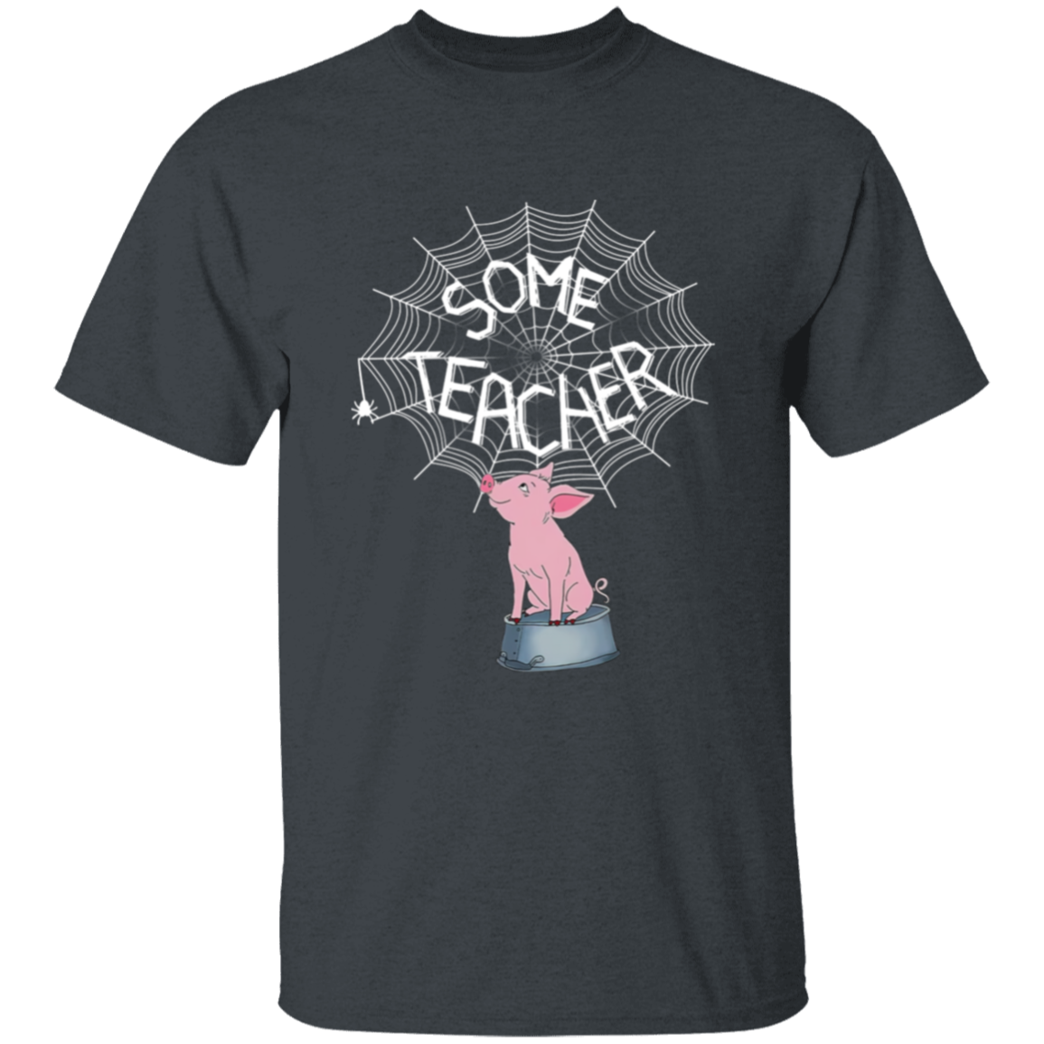 Some Teacher Funny Pig And Spider Vintage T-Shirt - YOUTH