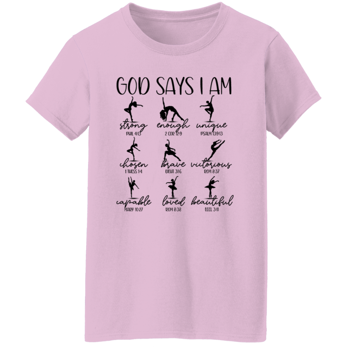 God Says I Am Dancer Teacher Vintage  Ladies' 5.3 oz. T-Shirt