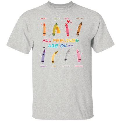 All Feelings Are Okay Teacher  T-Shirt - lapicta