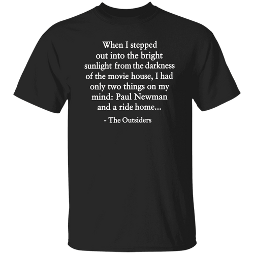 When I Stepped Out Into The Bright Sunlight The Outsiders Quote Funny Literature Teacher Vintage T-Shirt