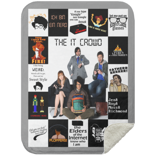 The IT Crowd TV Series Fleece Blanket, Premium Sherpa Blanket, The IT Crowd Character Blanket	MSHS Premium Sherpa Blanket 30x40