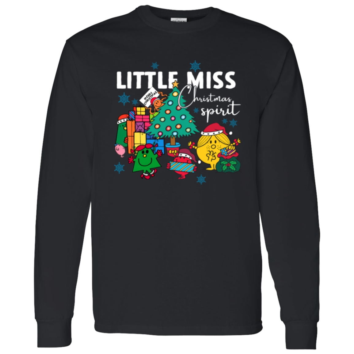 Little Miss Christmas Teacher Vintage G540 LS T-Shirt 5.3 oz. - letter