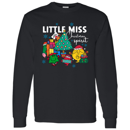 Little Miss Christmas Teacher Vintage G540 LS T-Shirt 5.3 oz. - letter