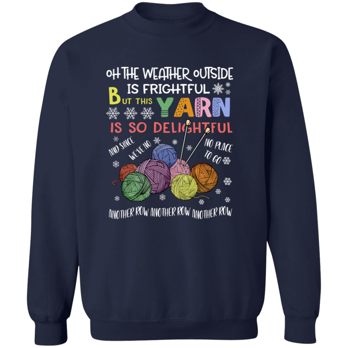 Oh The Weather Outside Is So Delightful for Christmas Vintage Pullover Sweatshirt