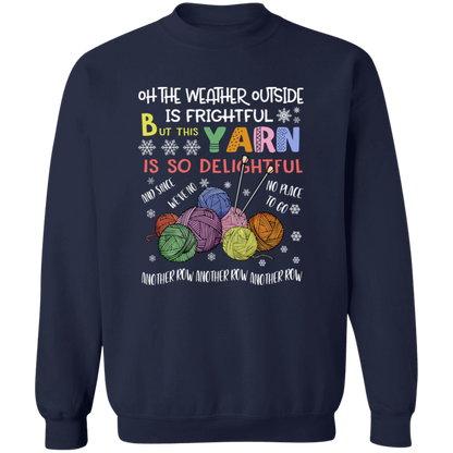 Oh The Weather Outside Is So Delightful for Christmas Vintage Pullover Sweatshirt