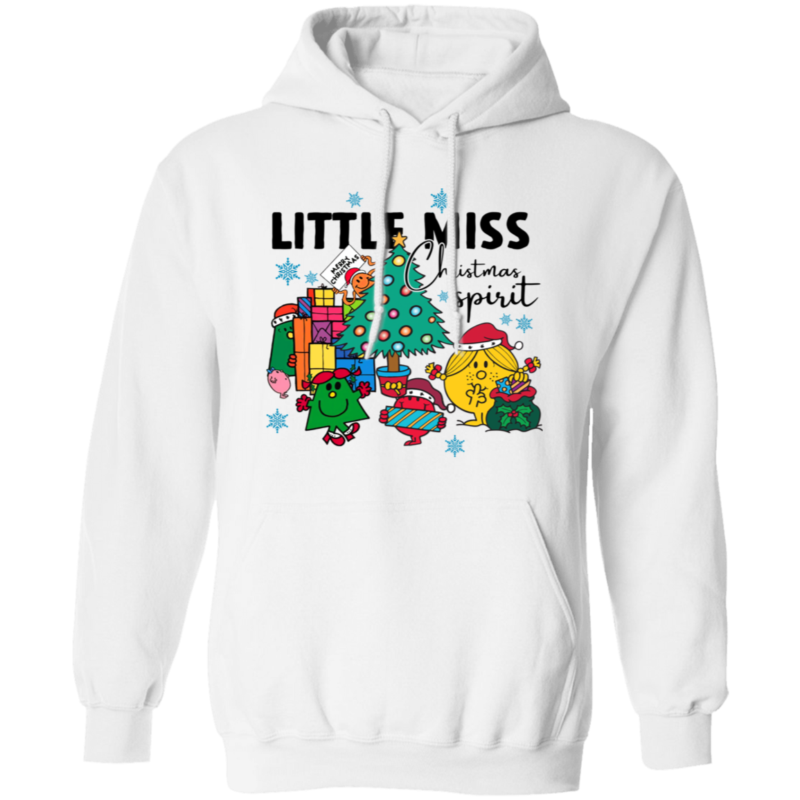 Little Miss Christmas Spirit Funny Christmas Teacher Vintage T-Shirt G185 Gildan Pullover Hoodie