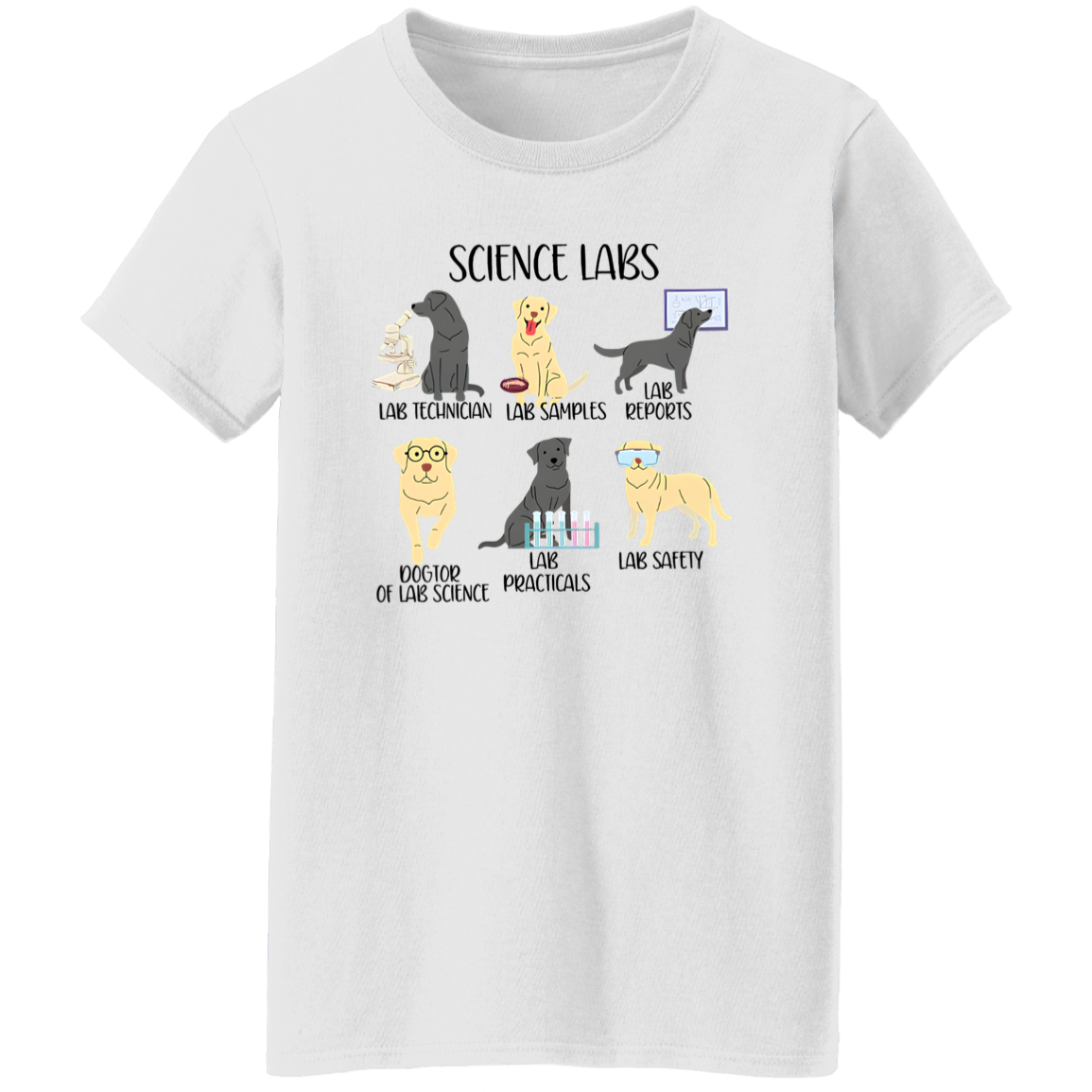 Labrador Retriever Funny Science Teacher Vintage T-Shirt - WOMAN