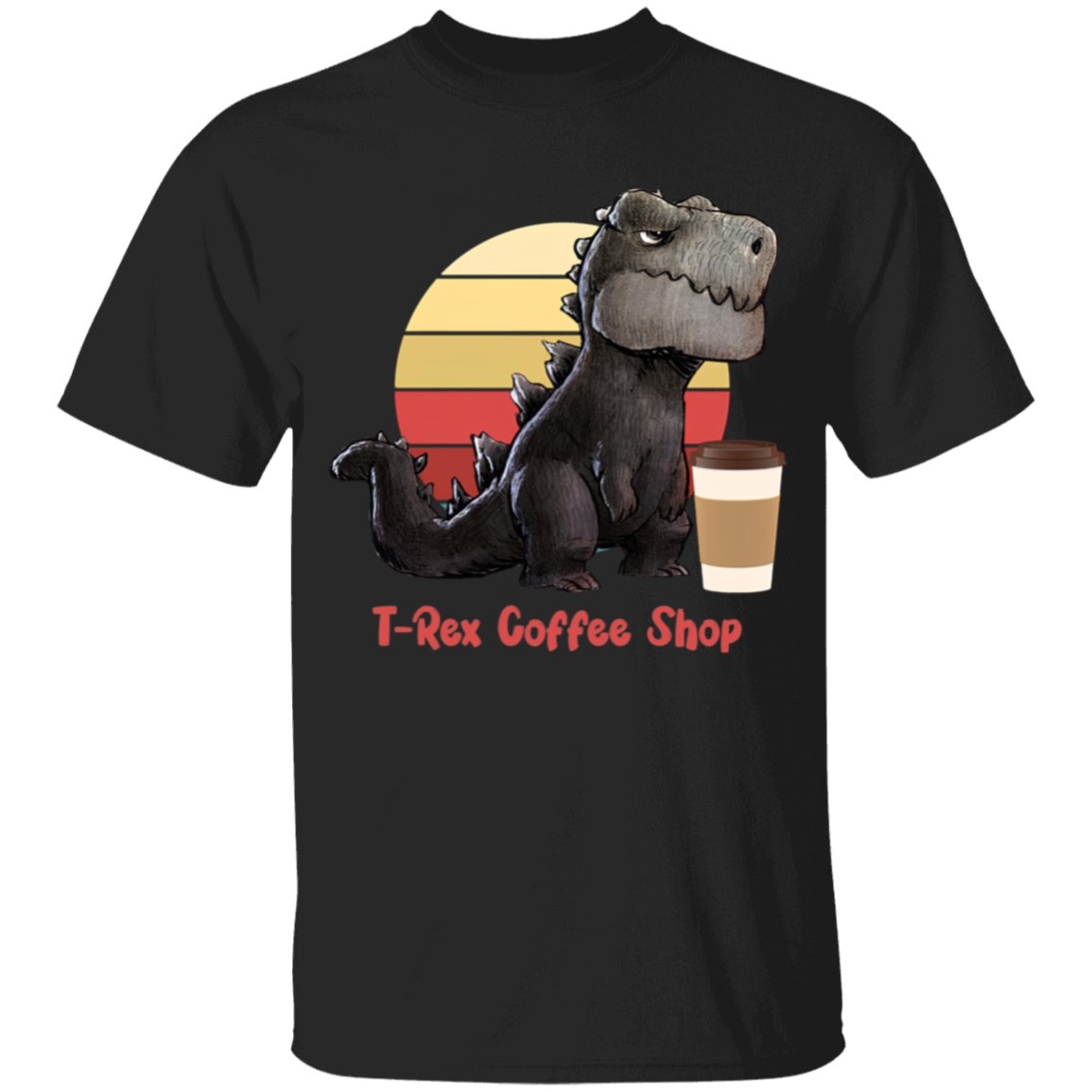 Vintage Coffee First Destroy Later Godzilla With Coffee Vintage T-Shirt - YOUTH
