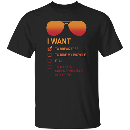 I Want to Break Free Freddie Mercury Glasses T-Shirt - leleart