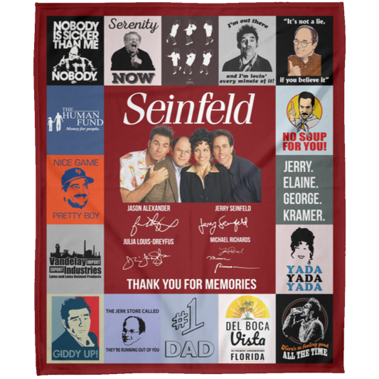 Seinfeld Fleece Blanket, Premium Sherpa Blanket, Jerry Seinfeld Fan Blanket, Seinfeld Blanket, Seinfeld Squad BlanketFLM Arctic Fleece Blanket 50x60