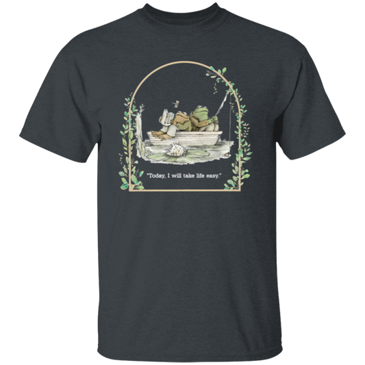 Today I Will Take Life Easy Frog And Toad Teacher Vintage Unisex  T-Shirt - letter