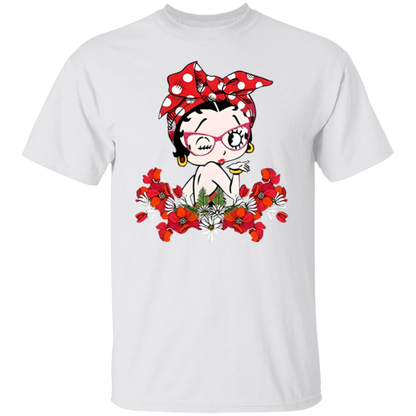Betty Boop Flower  T-Shirt - leleart