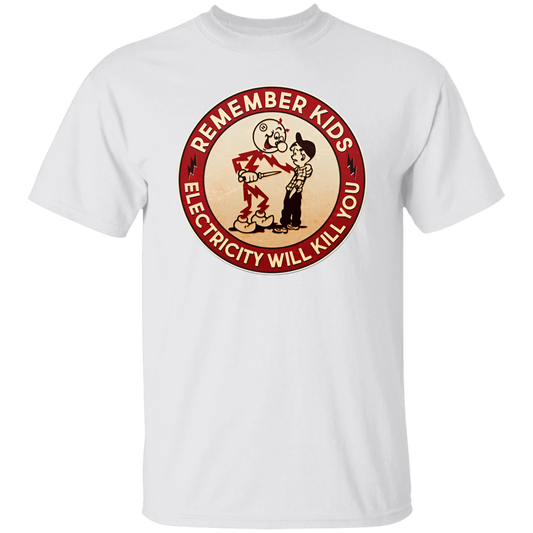 Funny Retro Vintage Electricity Will Kill You Emblem Vintage T-Shirt