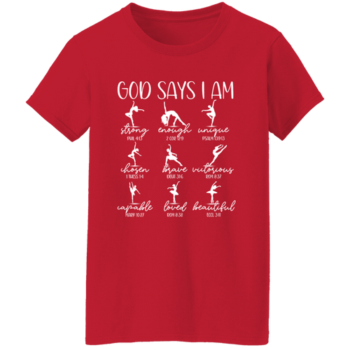 God Says I Am Dancer Teacher Vintage Ladies' 5.3 oz. T-Shirt