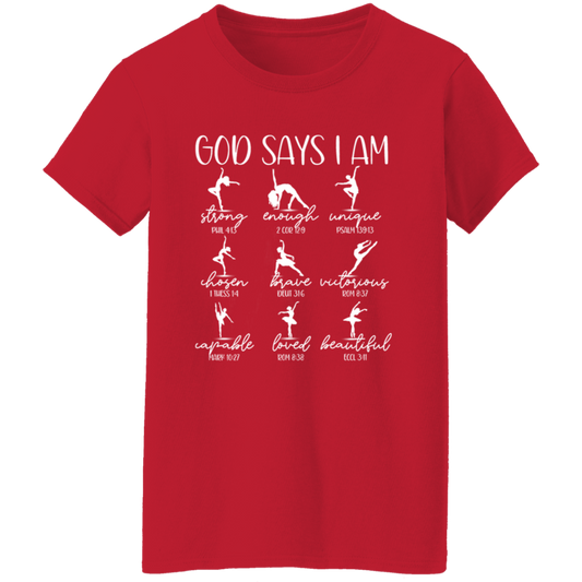 God Says I Am Dancer Teacher Vintage Ladies' 5.3 oz. T-Shirt