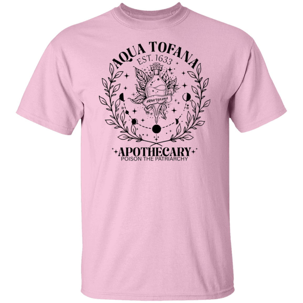 G500 5.3 oz. T-Shirt G500 5.3 oz. T-Shirt Aqua Tofana Apothecary Poison The Patriarchy Shirt - ID19112417