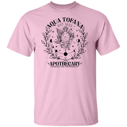 G500 5.3 oz. T-Shirt G500 5.3 oz. T-Shirt Aqua Tofana Apothecary Poison The Patriarchy Shirt - ID19112417