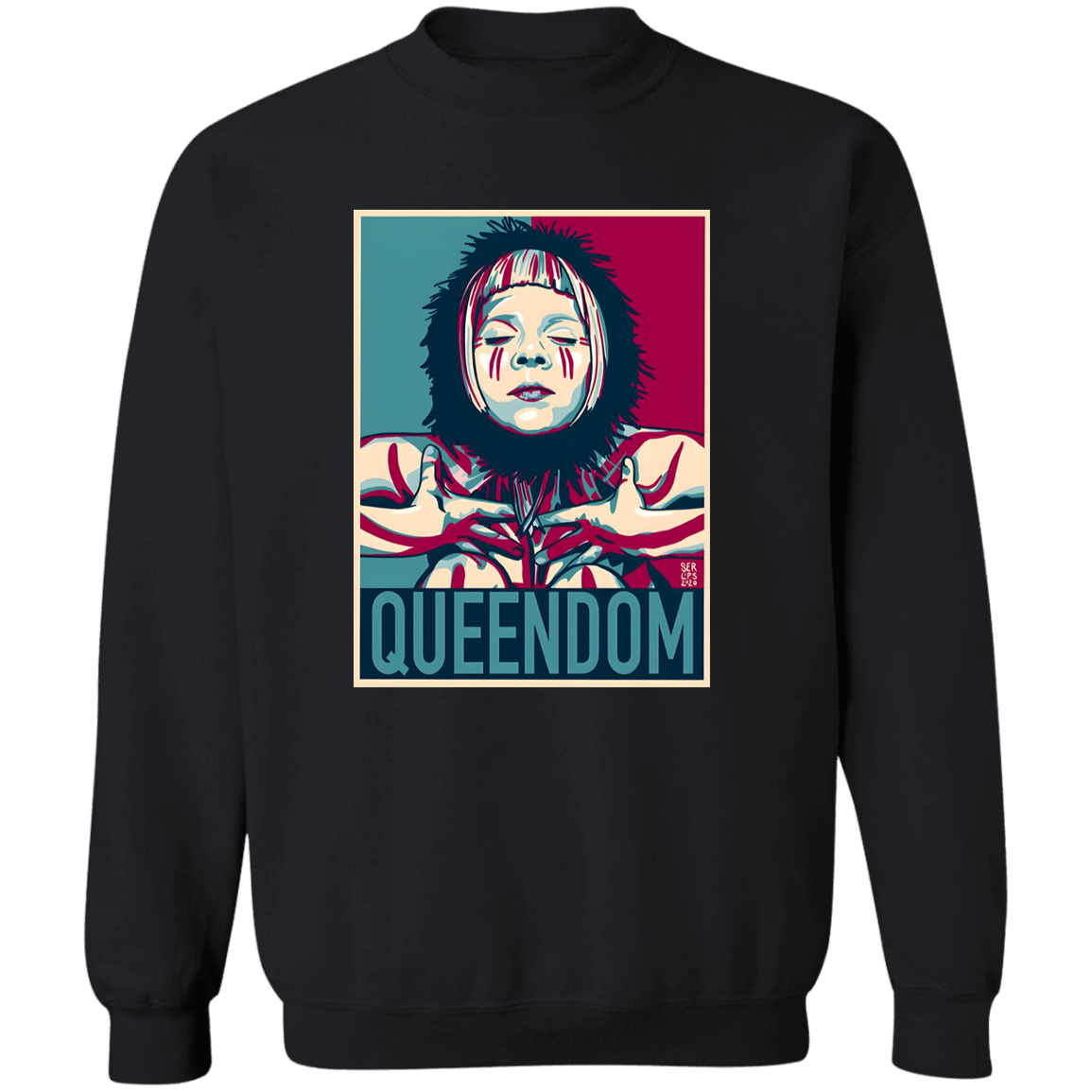 Aurora Queendom G180 Gildan Crewneck Pullover Sweatshirt - pelyn