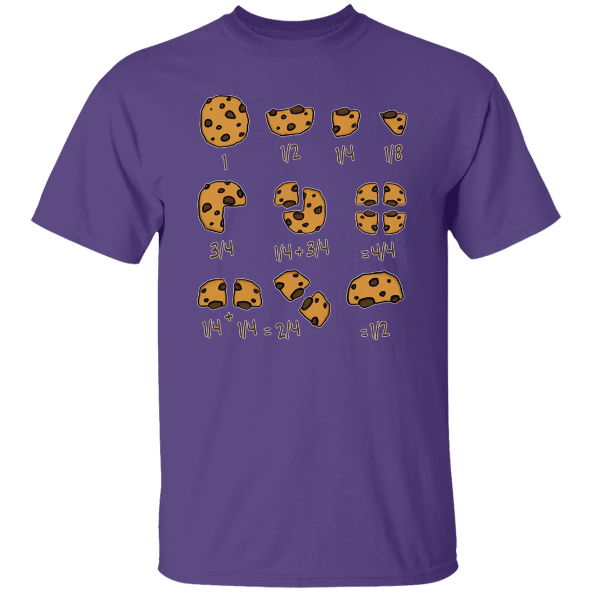 Cookie Fractional Numbers Math Teacher T-Shirt - CDCraft