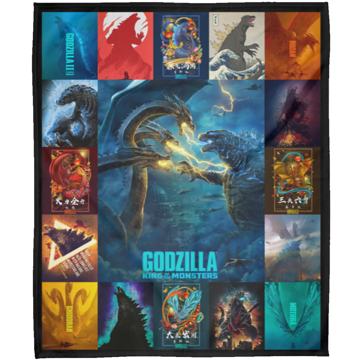 Godzilla King Of The Monsters Fleece Blanket, Premium Sherpa Blanket, Godzilla Monster Blanket, Godzilla Movie Blanket, Godzilla Lover Gift	FLM Arctic Fleece Blanket 50x60