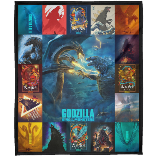 Godzilla King Of The Monsters Fleece Blanket, Premium Sherpa Blanket, Godzilla Monster Blanket, Godzilla Movie Blanket, Godzilla Lover Gift	FLM Arctic Fleece Blanket 50x60