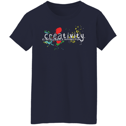 Creativity Is Intelligence Having Fun Teacher Shirt – Vintage Albert Einstein Quote Tee for Educators & Artists