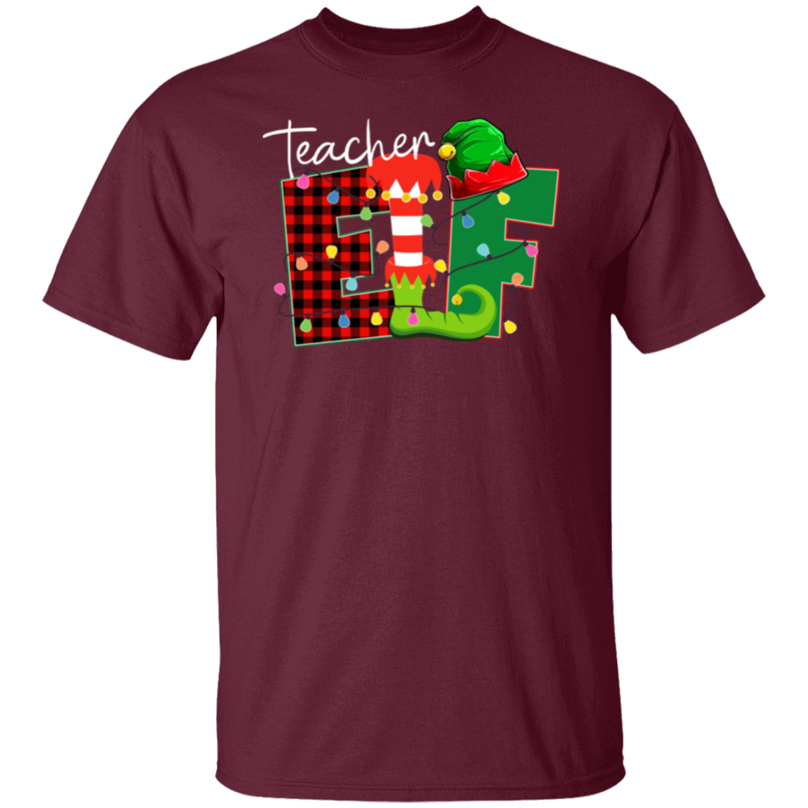 Christmas Elf Teacher  T-Shirt - lapicta