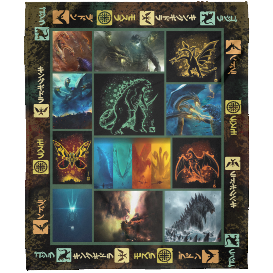 Godzilla King Of The Monsters Fleece Blanket, Premium Sherpa Blanket, Godzilla Blanket, Godzilla Lover Gift, Monster Blanket	FLM Arctic Fleece Blanket 50x60