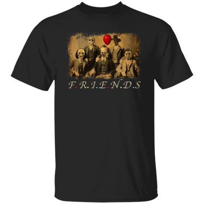 riends Horror Five Characters Squad – Funny Halloween Movie T-Shirt - leleart