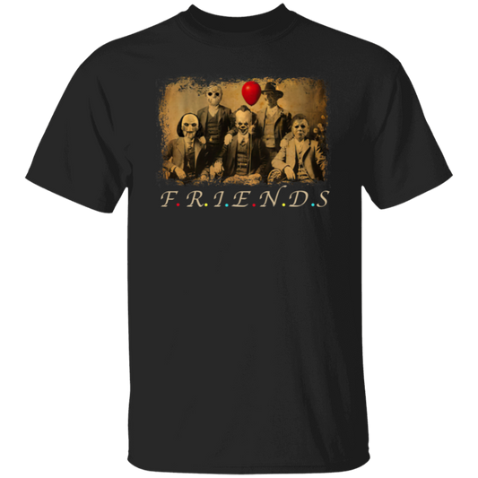 riends Horror Five Characters Squad – Funny Halloween Movie T-Shirt - leleart