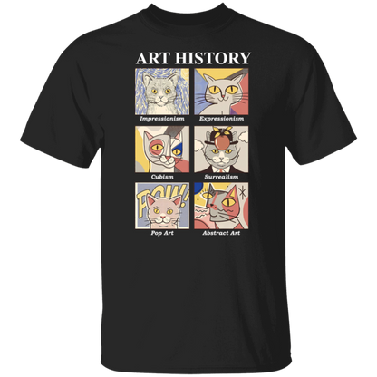 Art History Cat Teacher Vintage Unisex T-Shirt - letter