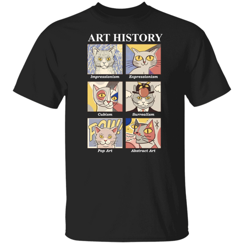 Art History Cat Teacher Vintage Unisex T-Shirt - letter