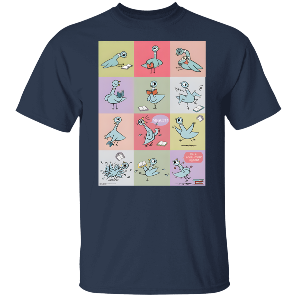 Pigeon Reading Shirt, Funny Book Lover Teacher Tee, Mo Willems Inspired Back to School T-Shirt